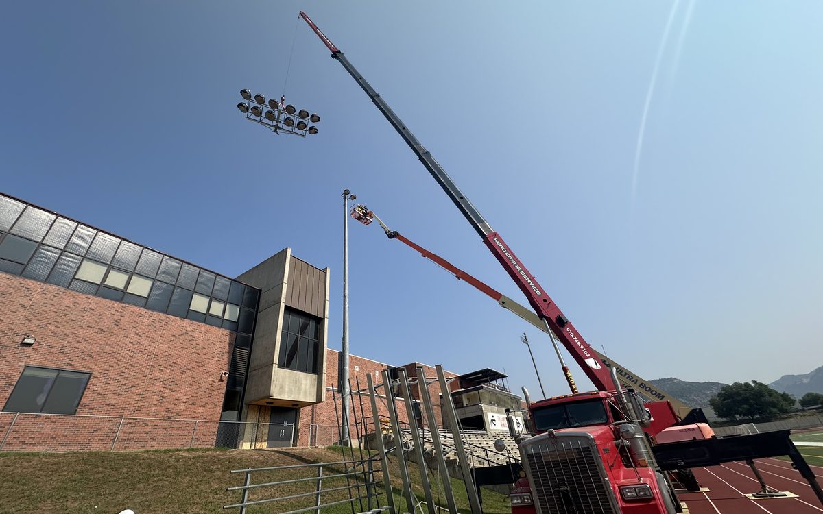 Durango High School Football lighting installation