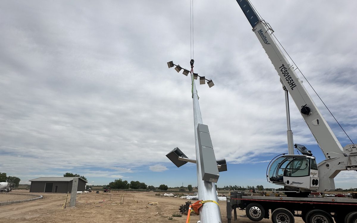 Ridgeline Middle School lighting installation